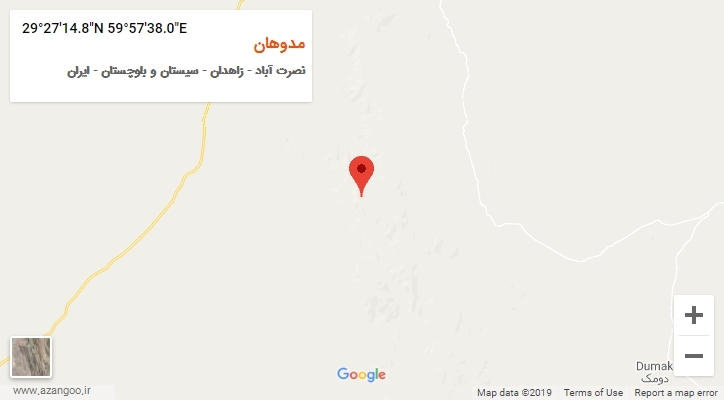 روستای مدوهان بر روی نقشه