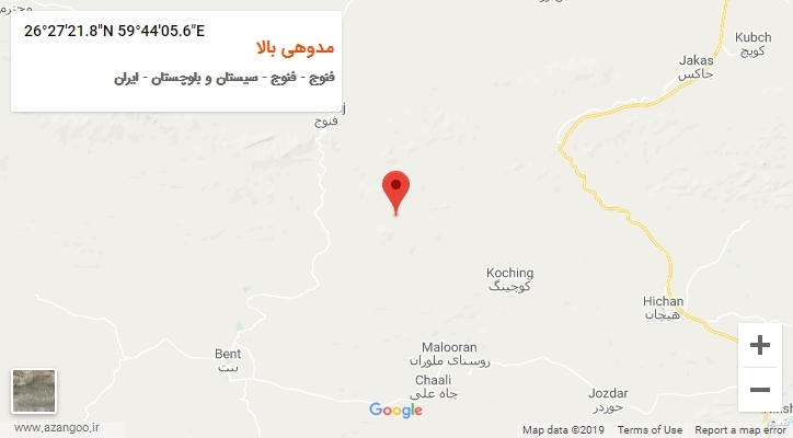روستای مدوهی بالا بر روی نقشه