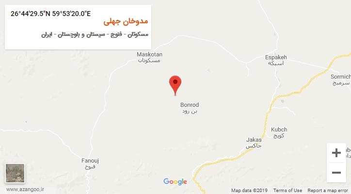 روستای مدوخان جهلی بر روی نقشه