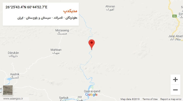 روستای مدیکدپ بر روی نقشه