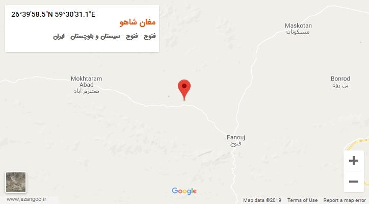 روستای مغان شاهو بر روی نقشه