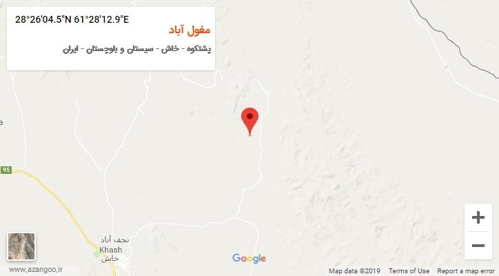 روستای مغول آباد بر روی نقشه