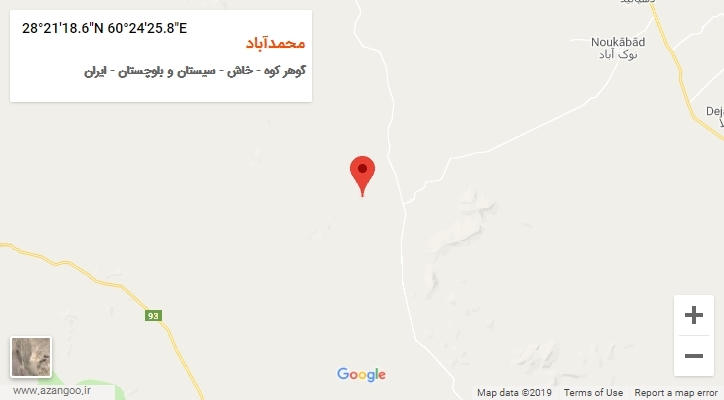روستای محمدآباد بر روی نقشه