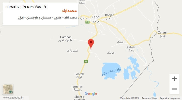 روستای محمدآباد بر روی نقشه