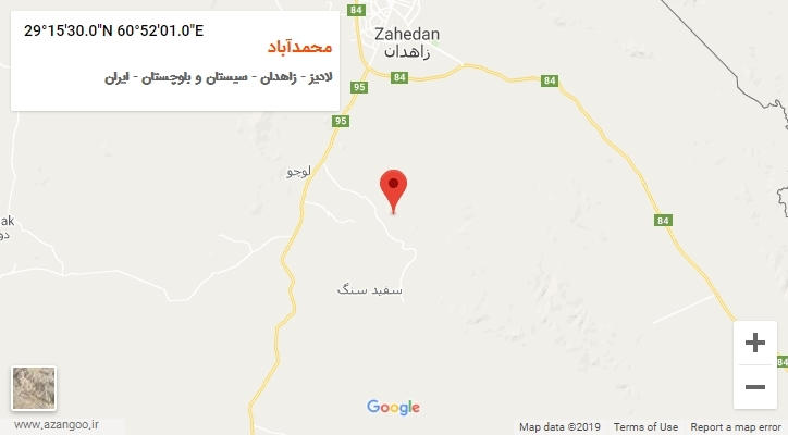 روستای محمدآباد بر روی نقشه