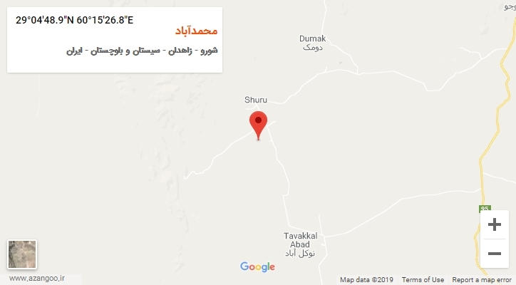 روستای محمدآباد بر روی نقشه