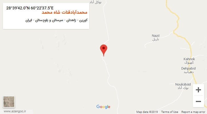 روستای محمدآبادقنات شاه محمد بر روی نقشه
