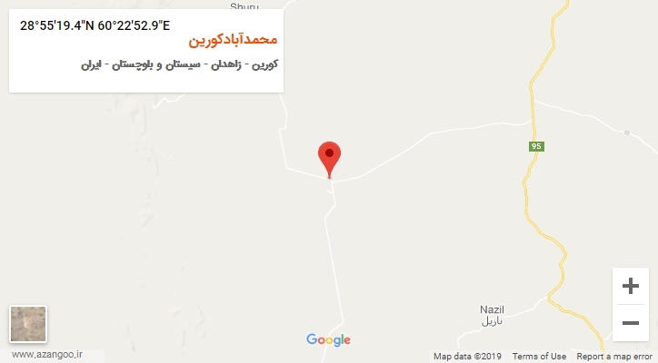 روستای محمدآبادکورین بر روی نقشه