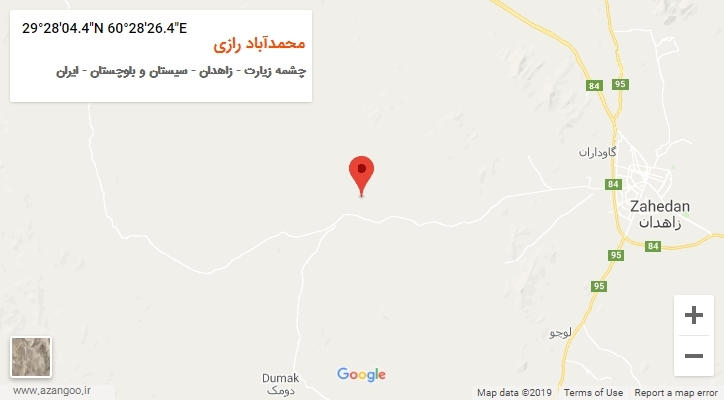 روستای محمدآباد رازی بر روی نقشه