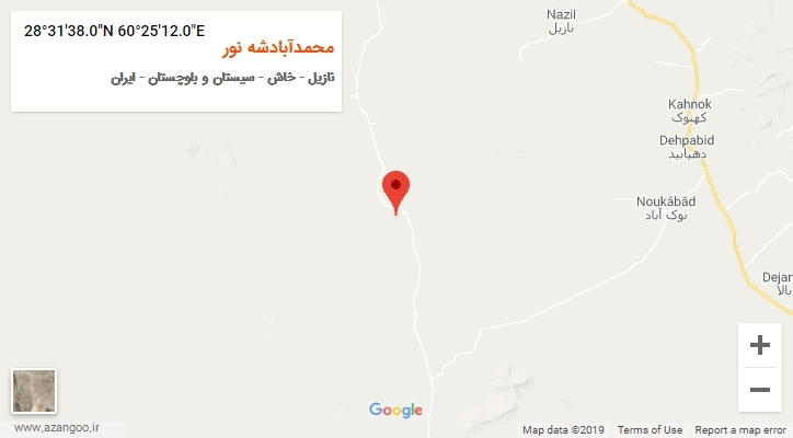 روستای محمدآبادشه نور بر روی نقشه