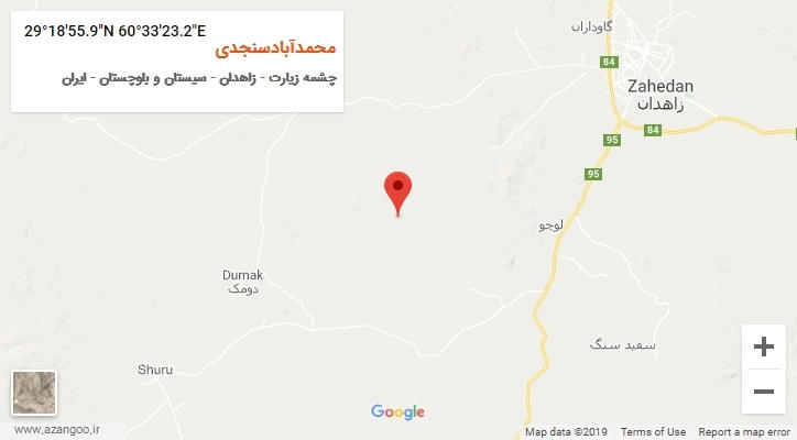 روستای محمدآبادسنجدی بر روی نقشه
