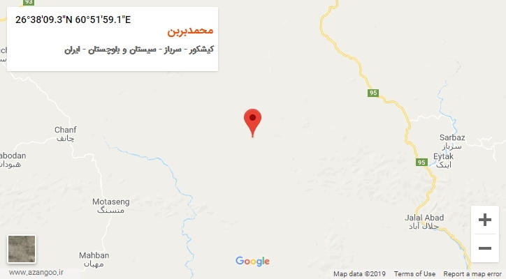 روستای محمدبربن بر روی نقشه