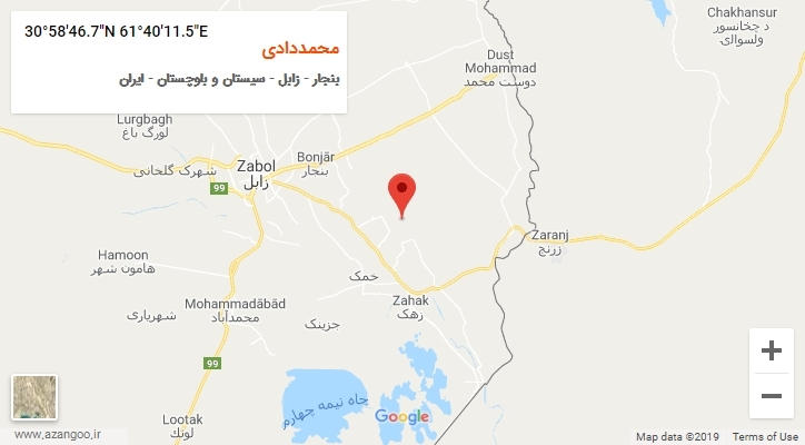 روستای محمددادی بر روی نقشه
