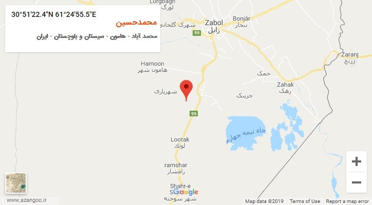 روستای محمدحسین بر روی نقشه