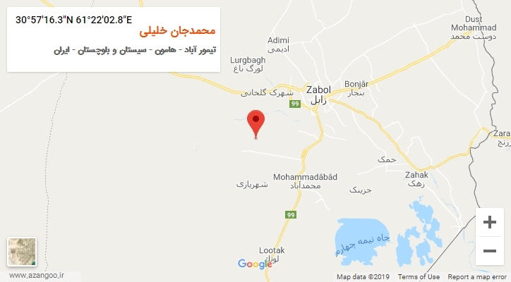 روستای محمدجان خلیلی بر روی نقشه