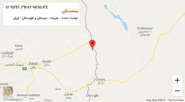 روستای محمدخان بر روی نقشه