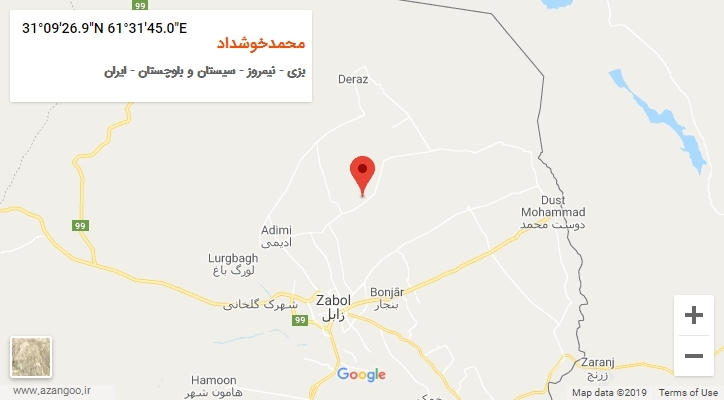 روستای محمدخوشداد بر روی نقشه