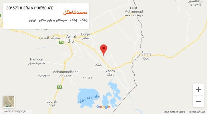 روستای محمدشاهگل بر روی نقشه