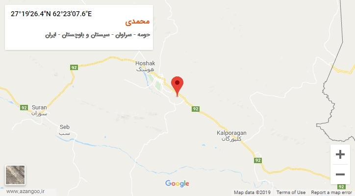 روستای محمدی بر روی نقشه