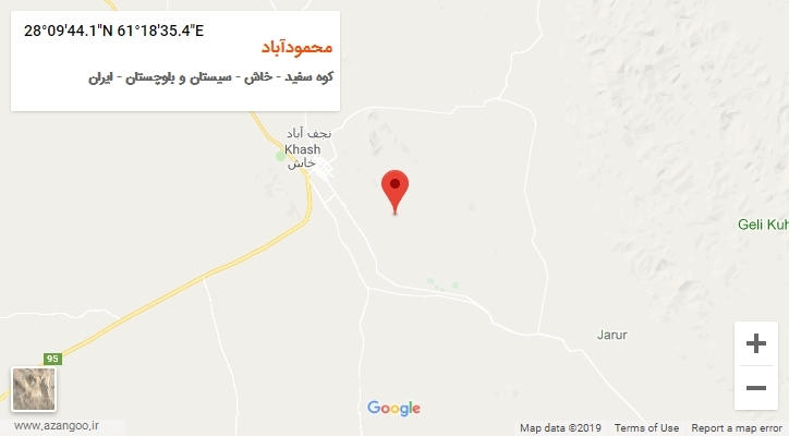 روستای محمودآباد بر روی نقشه