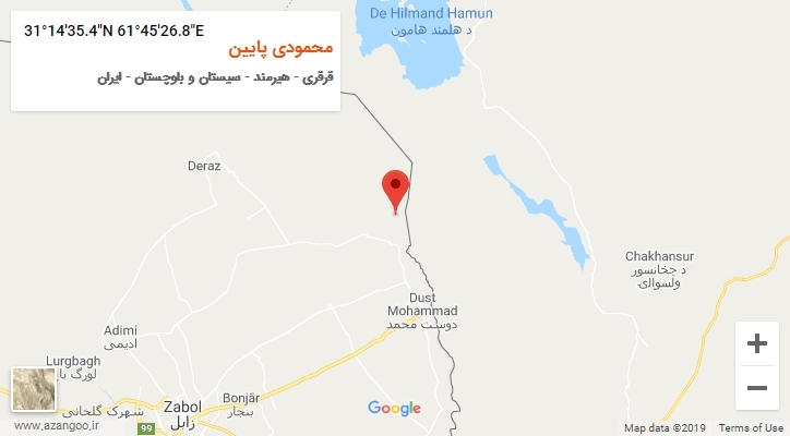 روستای محمودی پایین بر روی نقشه