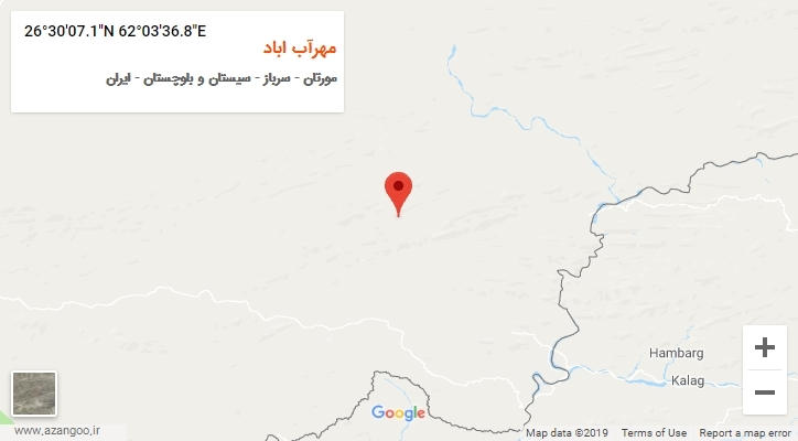 روستای مهرآب اباد بر روی نقشه