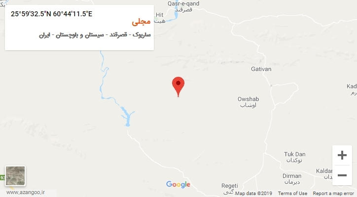 روستای مجلی بر روی نقشه