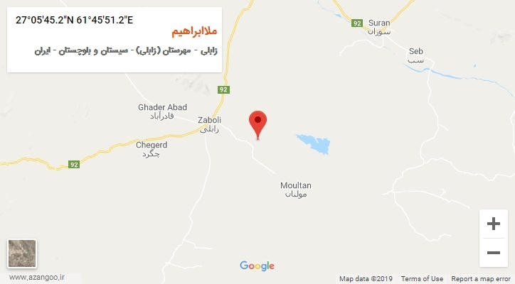 روستای ملاابراهیم بر روی نقشه