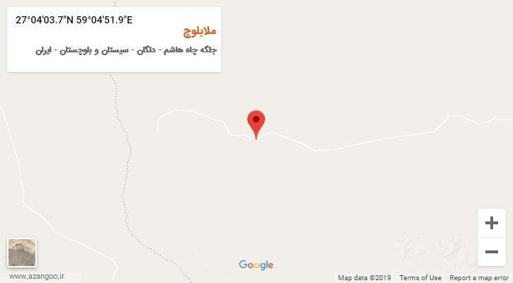 روستای ملابلوچ بر روی نقشه