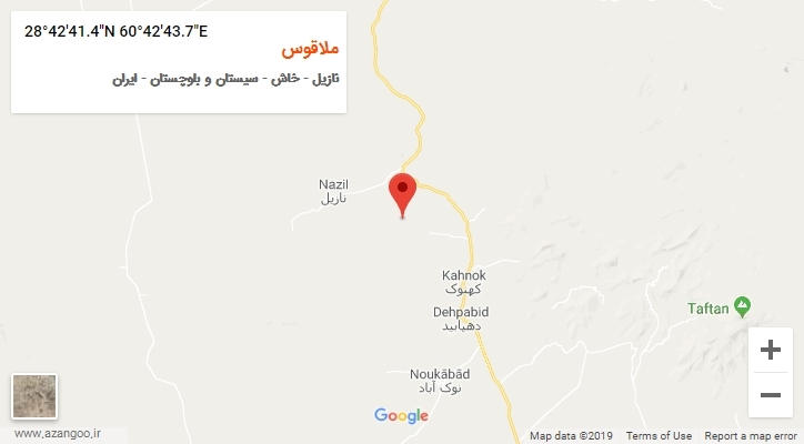 روستای ملاقوس بر روی نقشه