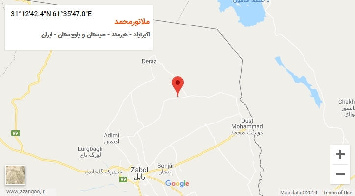 روستای ملانورمحمد بر روی نقشه