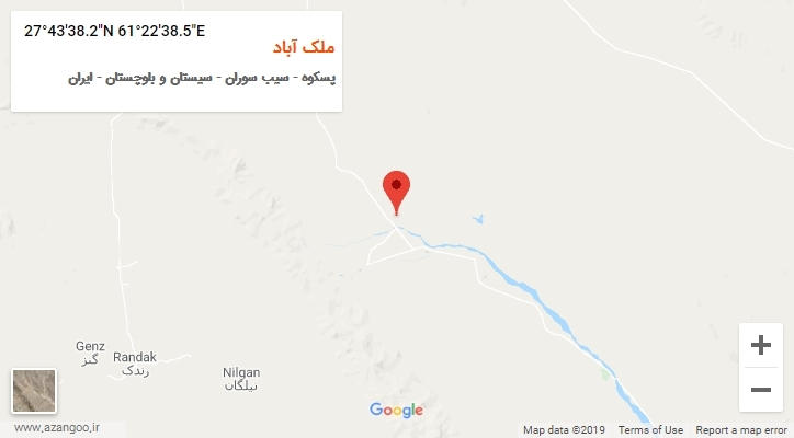 روستای ملک آباد بر روی نقشه