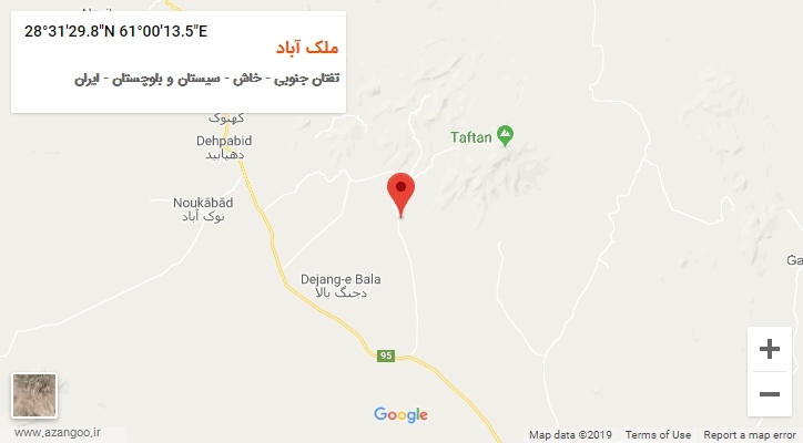 روستای ملک آباد بر روی نقشه