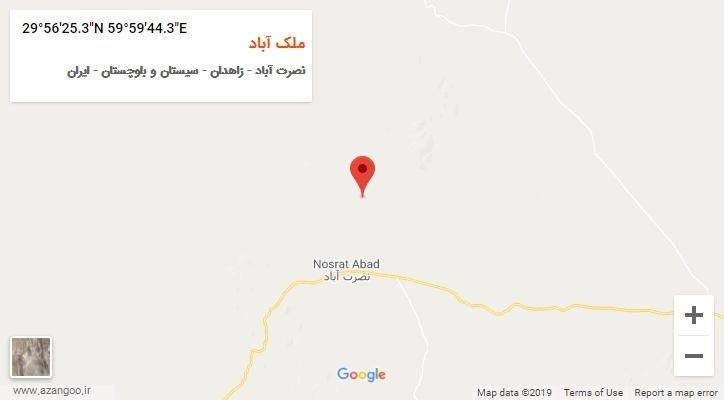 روستای ملک آباد بر روی نقشه