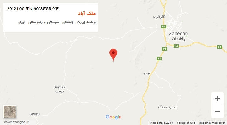 روستای ملک آباد بر روی نقشه