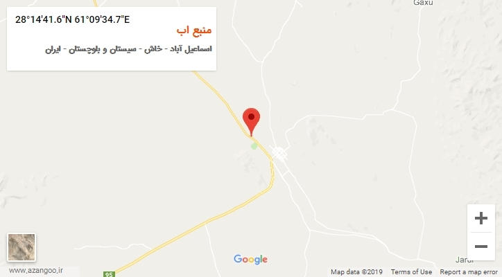 روستای منبع اب بر روی نقشه