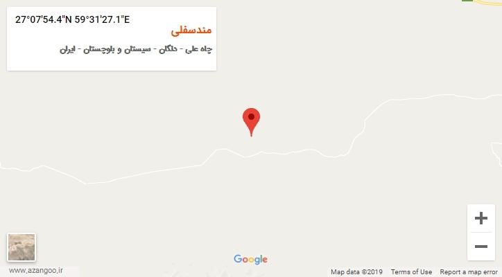 روستای مندسفلی بر روی نقشه