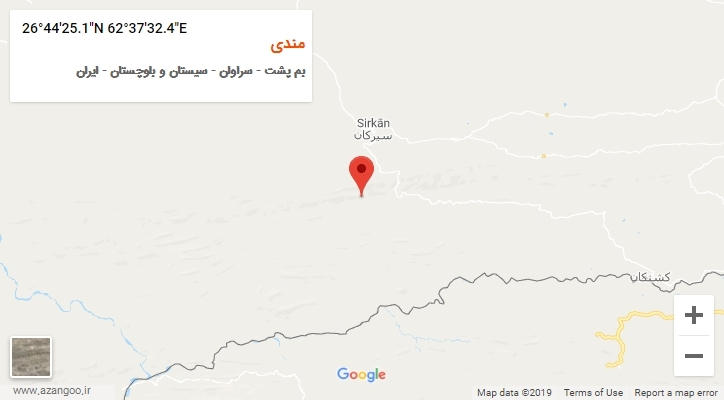 روستای مندی بر روی نقشه
