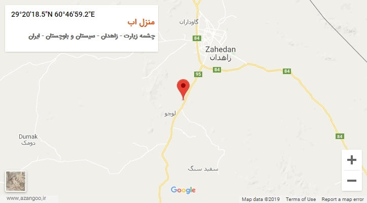 روستای منزل اب بر روی نقشه