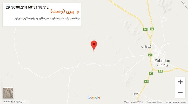 روستای م  پیری (رحمت) بر روی نقشه