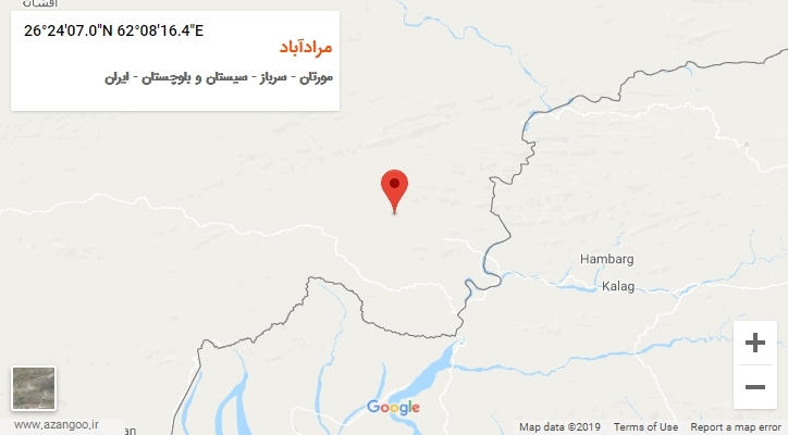 روستای مرادآباد بر روی نقشه