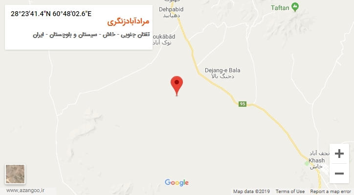 روستای مرادآبادزنگری بر روی نقشه