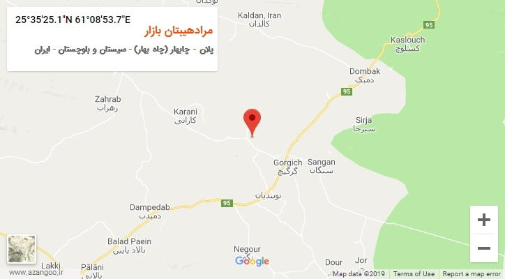 روستای مرادهیبتان بازار بر روی نقشه