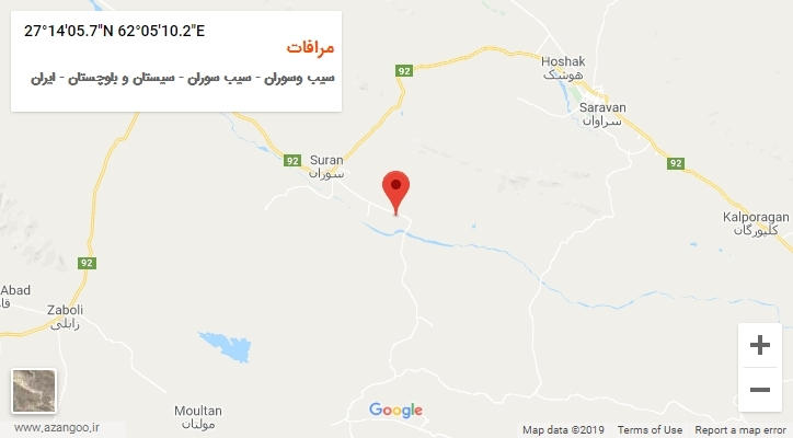 روستای مرافات بر روی نقشه
