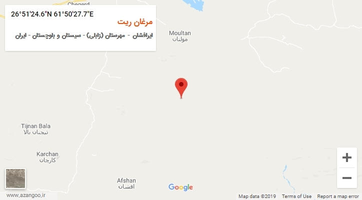 روستای مرغان ریت بر روی نقشه