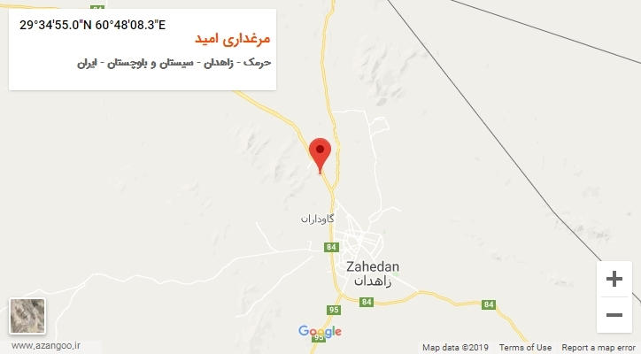 روستای مرغداری امید بر روی نقشه