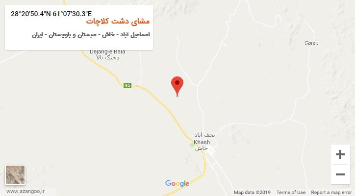 روستای مشای دشت کلاچات بر روی نقشه