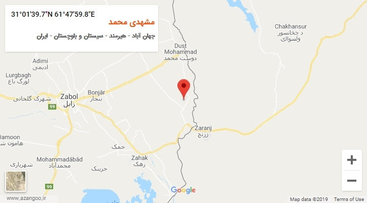 روستای مشهدی محمد بر روی نقشه