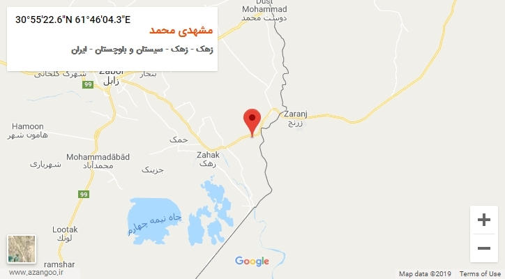 روستای مشهدی محمد بر روی نقشه