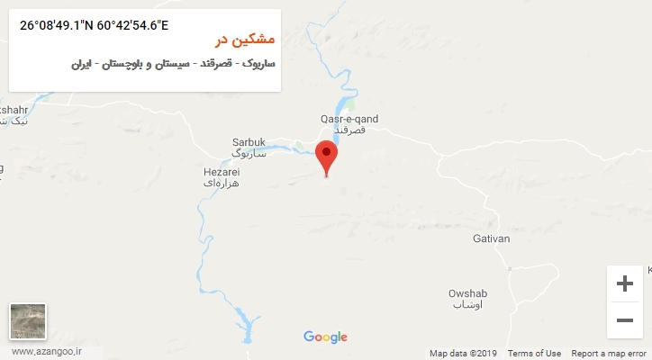 روستای مشکین در بر روی نقشه